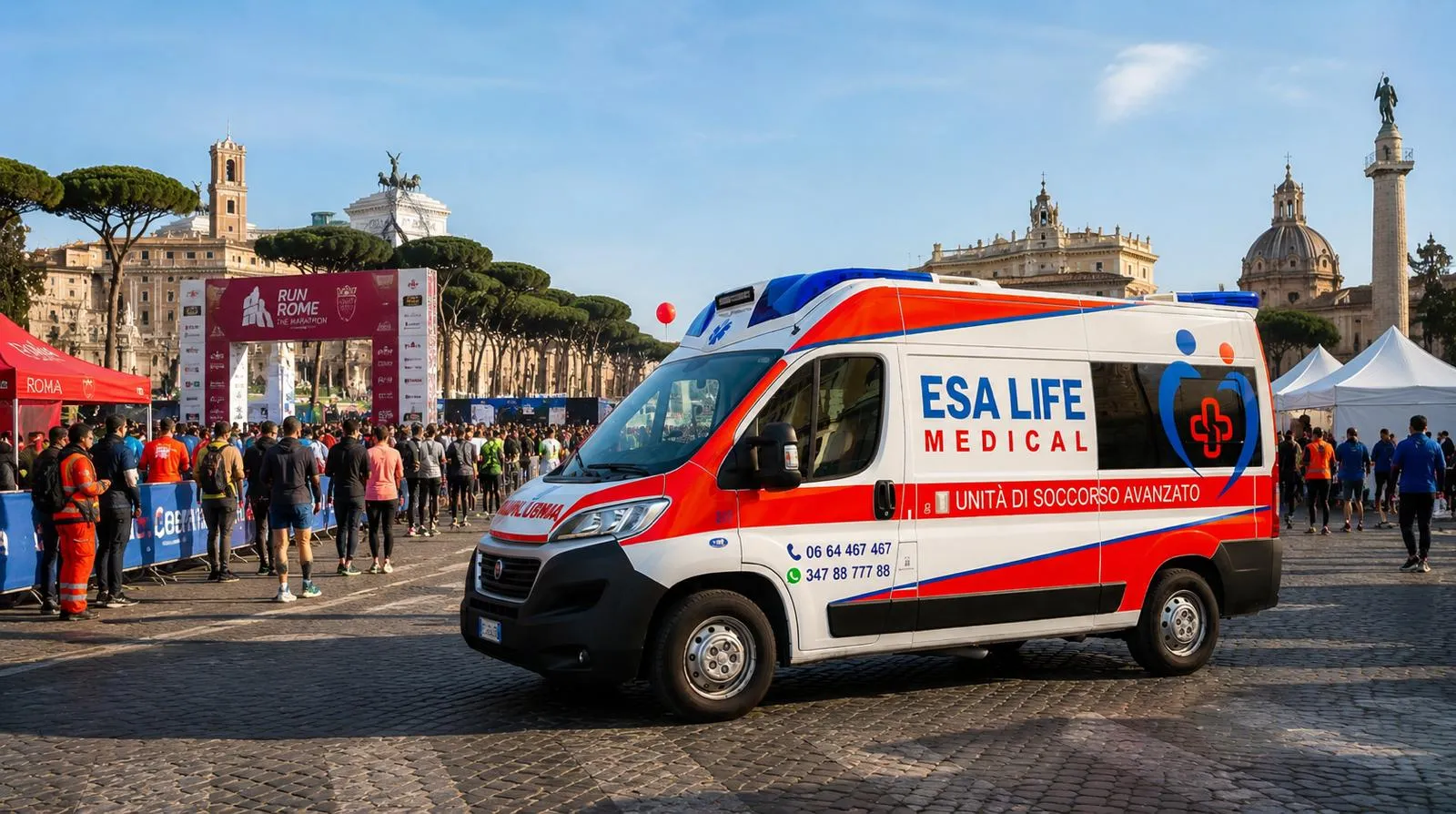Pubblico a un evento sportivo con presidio sanitario dedicato